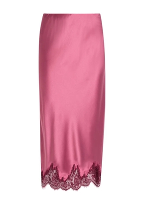 LoveShackFancy lace hem midi skirt - Pink