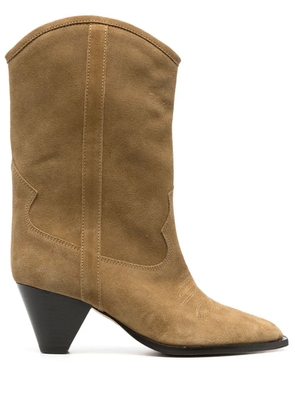 ISABEL MARANT Luliette 70mm suede Western-boots - Neutrals
