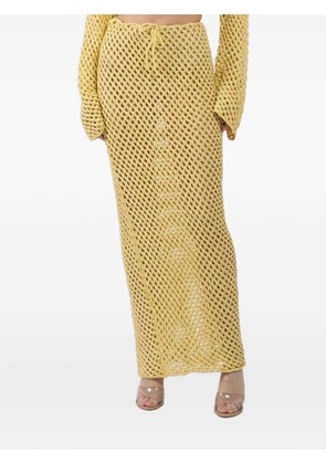 BANANHOT Magen open-knit skirt - Yellow