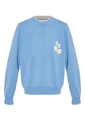 MARANT ÉTOILE intarsia-knit logo sweater - Blue