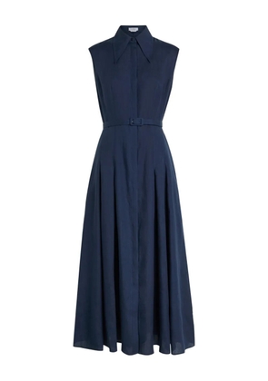 Gabriela Hearst belted collared midi dress - Blue