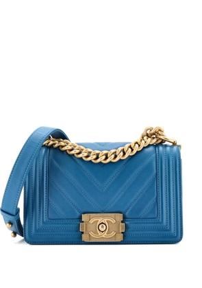 CHANEL Pre-Owned Boy Flap Bag Chevron Lambskin Small shoulder bag - Blue