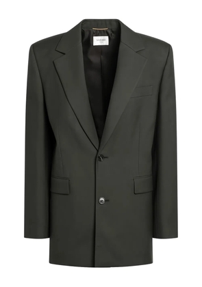Saint Laurent single-breasted flap-pocket blazer - Green