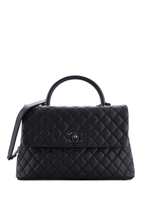CHANEL Pre-Owned Coco Top Handle Bag Quilted Caviar Medium satchel - Black
