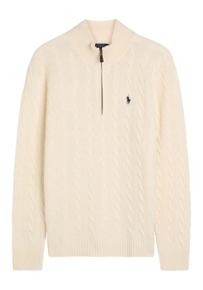Polo Ralph Lauren cable-knit half-zip sweater - Neutrals