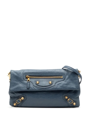 Balenciaga Pre-Owned 2014 Lambskin Motocross Giant 12 Envelope Clutch With Strap crossbody bag - Blue