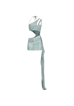 Amir Slama x Jade Picon cut-out asymmetric mini dress - Blue