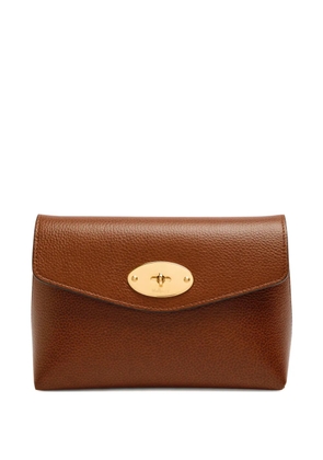 Mulberry Darley textured turn-lock pouch - Brown