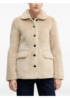 Hoss Intropia rounded-collar flap-pocket jacket - Neutrals