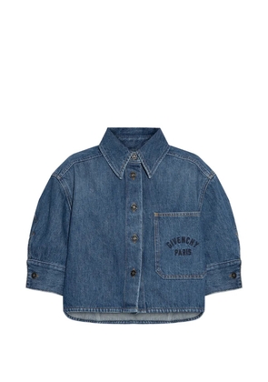 Givenchy patch pocket short sleeve top - Blue