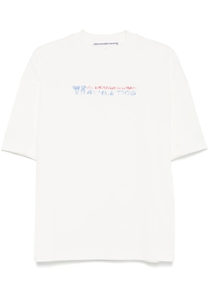 Alexander Wang logo-print T-shirt - Neutrals
