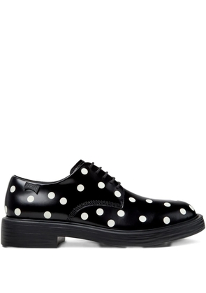 Camper Dean polka-dot lace-up derby shoes - Black