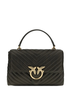 PINKO Love chevron tote bag - Green