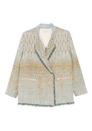 Forte Forte fringed-edges blazer - NUAGE