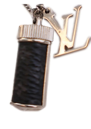 Louis Vuitton Pre-Owned 2019 Silver Plated Monogram Eclipse Charms Necklace costume necklace - Black