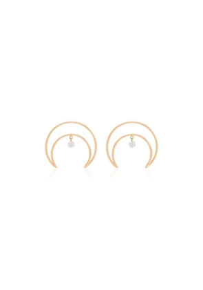 Persée 18kt yellow gold crescent moon earrings