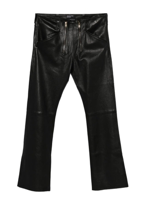 Enfants Riches Déprimés zip-detail leather trousers - Black