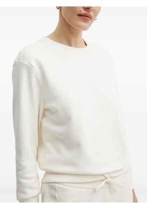 Armani Exchange ribbed-hem cotton sweatshirt - White