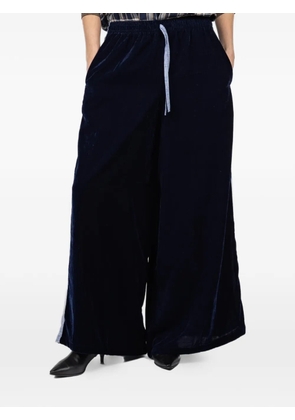 FISH CLUB side-stripe disco trousers - Blue