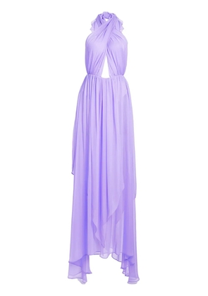 Retrofete Ina halterneck silk dress - Purple