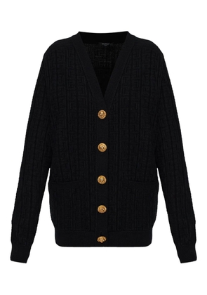 Balmain textured virgin-wool knitwear - Black
