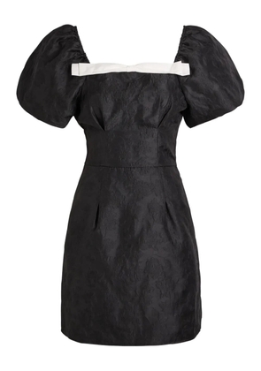 Sister Jane Cocktail bow puff-sleeve dress - Black