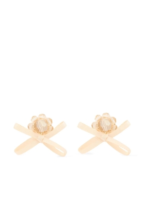 Simone Rocha crystal-embellished earrings - Neutrals