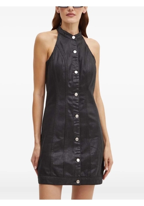 Armani Exchange halterneck button-fastening dress - Black