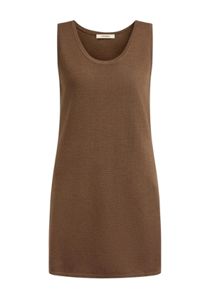 12 STOREEZ sleeveless scoop-neck mini dress - Brown