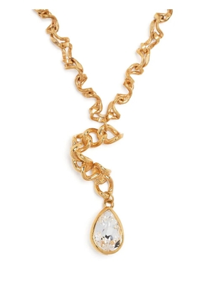 Sterling King twisted crystal pendant necklace - Gold