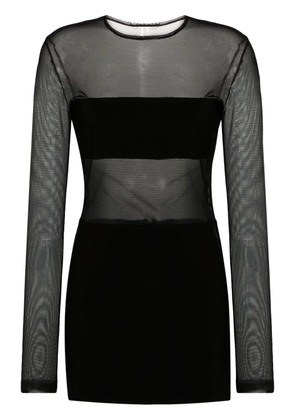 Norma Kamali Dash Dash semi-sheer minidress - Black