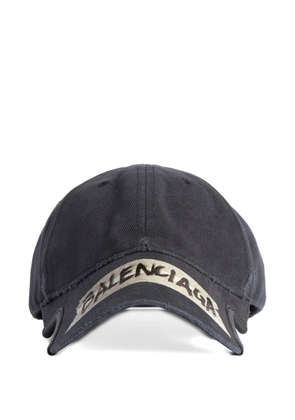 Balenciaga logo-tape baseball cap - Black
