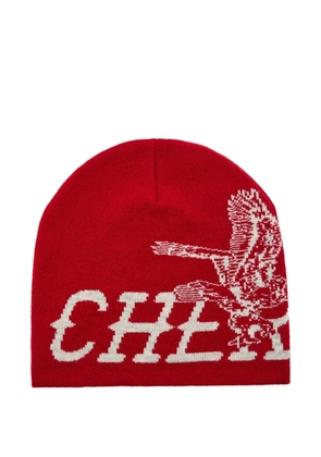Cherry LA intarsia-logo beanie - Red