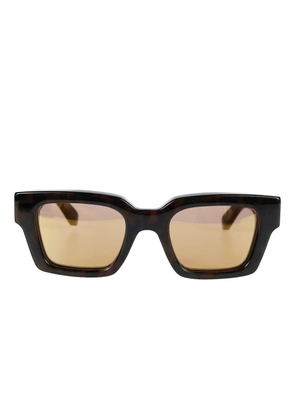 Off-White Eyewear Virgil logo-detail sunglasses - Brown
