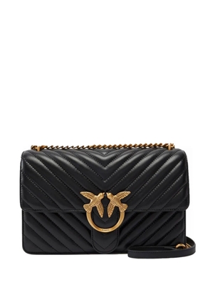 PINKO quilted chevron love bag - Black