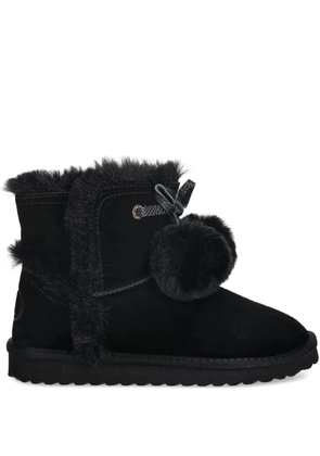 LIU JO faux-fur pompom boots - Black