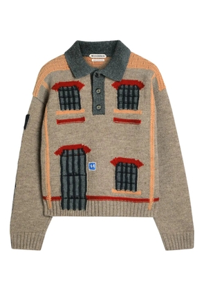 JW Anderson applique collared knitwear - Neutrals