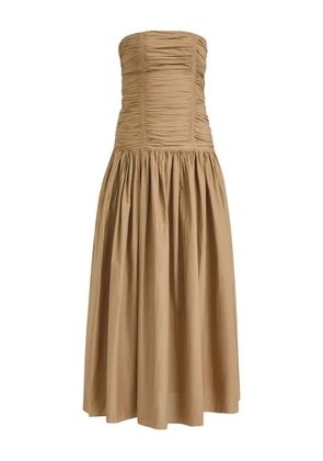 Matteau ruched strapless midi dress - Neutrals