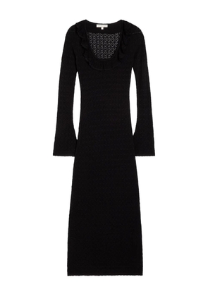 LoveShackFancy bell-sleeve midi dress - Black