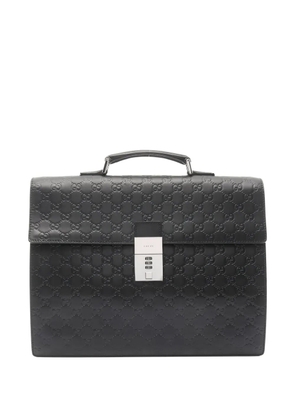 Gucci Pre-Owned 10s leather briefcase - Black