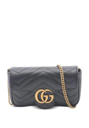Gucci Pre-Owned 20s mini logo-plaque shoulder bag - Black