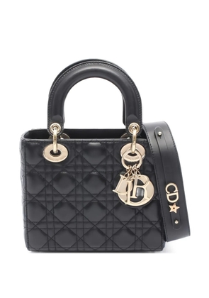Christian Dior Pre-Owned 2010s small Lady Dior quilted tote ag - Black