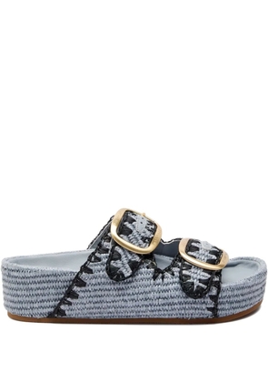 Loeffler Randall Theo double-buckle sandals - Grey