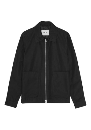 NN07 Water-resistant jacket crafted from organic cotton-blend twill. - Black