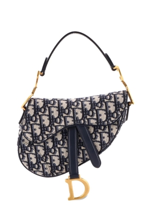 Christian Dior Pre-Owned Saddle Handbag Oblique Canvas Mini shoulder bag - Blue