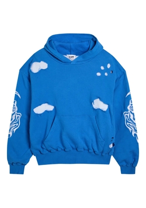 Warren Lotas distressed hoodie - Blue