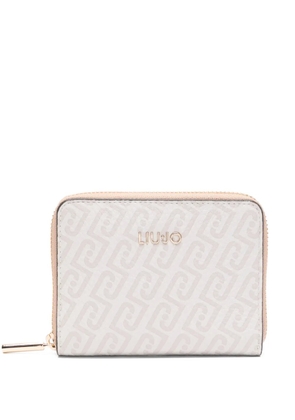 LIU JO logo zip wallet - Neutrals