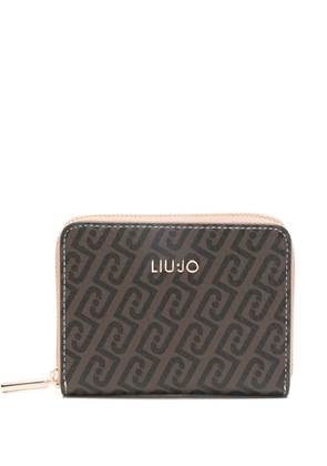 LIU JO monogram zip wallet - Brown