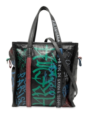 Balenciaga Pre-Owned 2018 S Lambskin Graffiti Bazar Shopper satchel - Black
