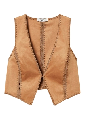TWINSET embroidered waistcoat - Brown